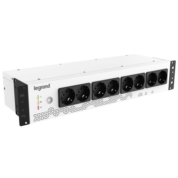 LEGRAND 19" szünetmentes elosztósor KEOR PDU 800 VA 480 W BEM: C14 aljzat + C13-SCH kábel KIM: 8xSchuko USB-B kommunikác - Image 2