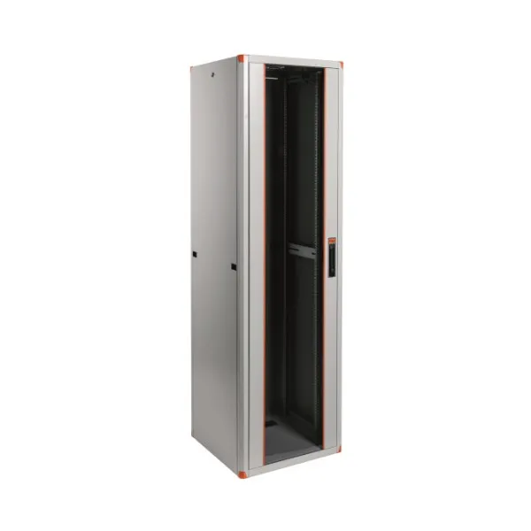 LEGRAND hálózati rack szekrény, 19` 42U SZÉL: 600 MÉLY: 800 MAG: 1894 szürke szimpla tömör fém ajtó / kidönthető hátlap