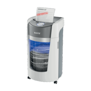 LEITZ IQ OptiMax Office P5 iratmegsemmisítő, 35L, fehér