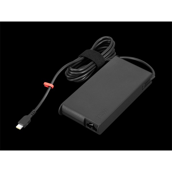LENOVO AC Adapter - Mobile Workstation 180W USB-C GaN Slim AC Adapter-EU - Image 1