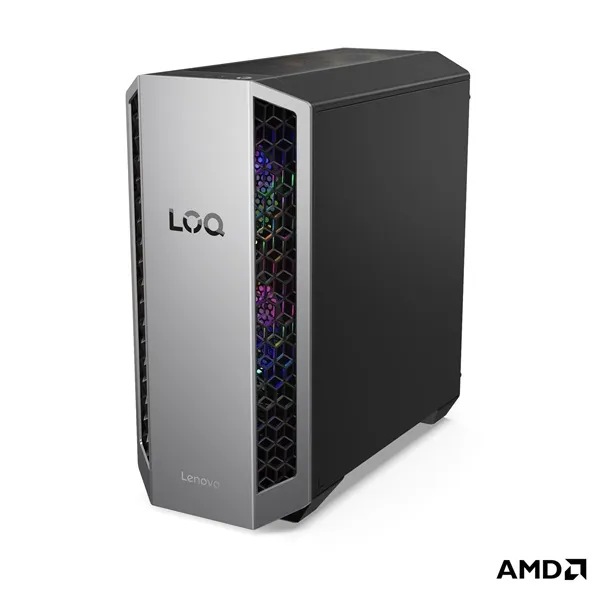LENOVO LOQ Tower 26ADR10, AMD Ryzen 7 8745HX, 32GB, 1TB, RTX 5070 12GB, NoOS, Luna Grey + Eclipse Black - Image 2