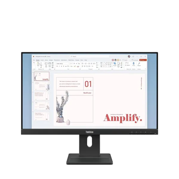 Lenovo 23,8" ThinkVision E24-40monitor - Raven Black - PIVOT