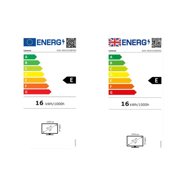 Lenovo ThinkVision S24i-30 monitor 23,8" - 63DEKAT3EU - Raven BLack/Storm Grey - Image 11