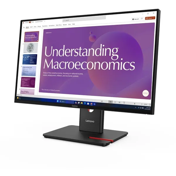 LENOVO Monitor - ThinkVision T24D-40; 23,8" FHD 1920x1080 IPS 120Hz, 16:9, 1500:1, 250cd/m2, 4ms, HDMI, DP,USB AC, RJ45 - Image 3