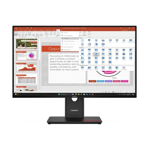 Lenovo 27" ThinkVision T27-40 monitor - Eclipse Black - PIVOT