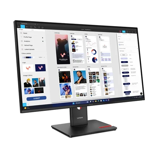 Lenovo 31,5" ThinkVision T32UD-40 monitor - Eclipse Black - PIVOT - Image 2