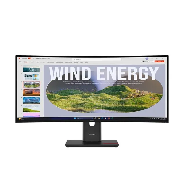 LENOVO Monitor - ThinkVision T34WD-40, 34" WQHD 3440x1440 VA, 21:9, 3000:1, 300cd/m2, 4ms, USB A-C, DP, HDMI, RJ45