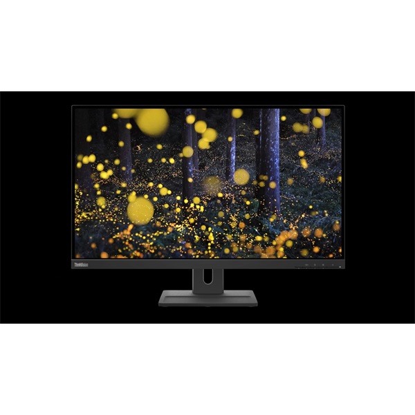LENOVO Monitor - ThinkVision E27q-20; 27" QHD 2560 x 1440 IPS, 16:9, 1000:1, 350cd/m2, 6ms, HDMI, DP - Image 1