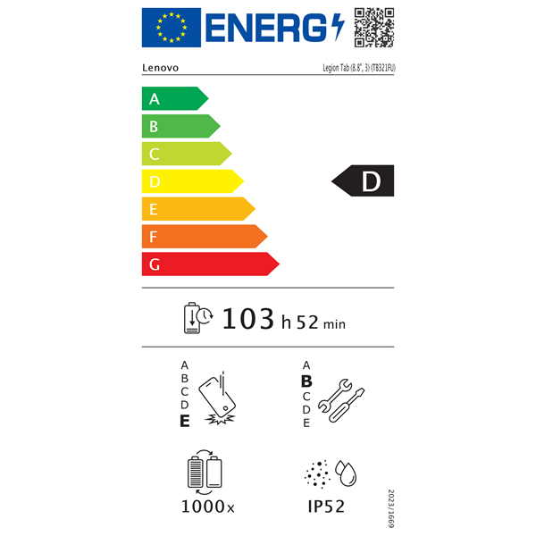 Lenovo Tab LEGION (TB321FU) 8,8" 16/512GB fekete Wi-Fi tablet + tok és fólia - Image 11