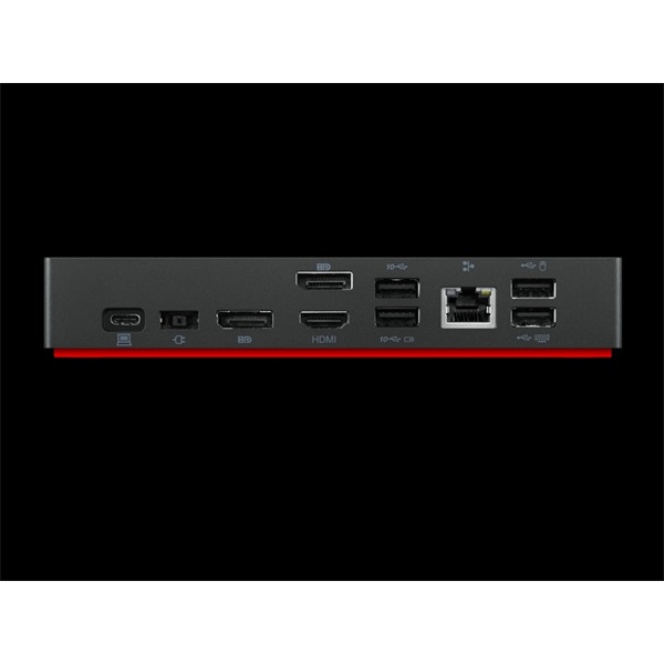 LENOVO_ThinkPad_Universal_USB-C_Dock_3x_USB31_2x_USB20_1x_USB-C_2x_Display_Port_1x_HDMI_Port-i1456712.jpg Lenovo ThinkPad 40AY0090EU 90W USB-C Dock Gen 2.0 fekete dokkoló - Image 2