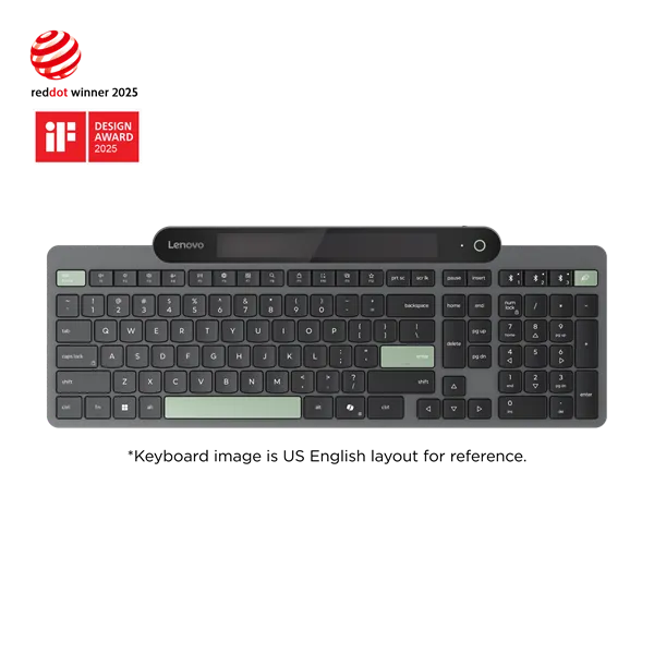LENOVO Vezeték Nélküli Billentyűzet - Lenovo Self-Charging Bluetooth Keyboard-Hungarian 208