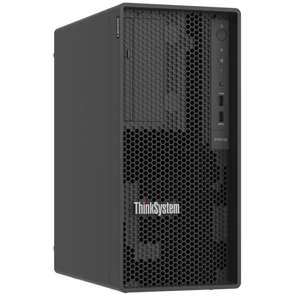 LENOVO torony szerver - ST50 V3 (3.5"), 4C 6315P 2.8Ghz, 1x16GB, 2x 480GB RI SSD, SW RAID, XCC2: Std, 500W. - Image 1
