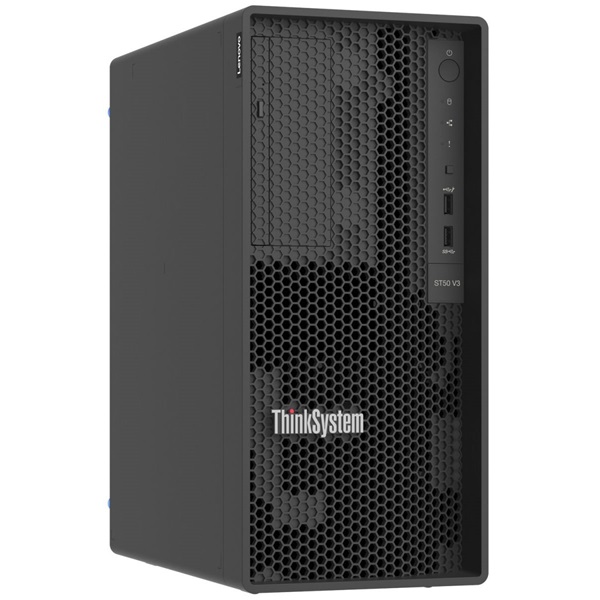 LENOVO torony szerver - ST50 V3 (3.5"), 4C E-2434 3.4Ghz, 2x32GB, 2x 960GB RI SSD, SW RAID, XCC2: Std, 500W.