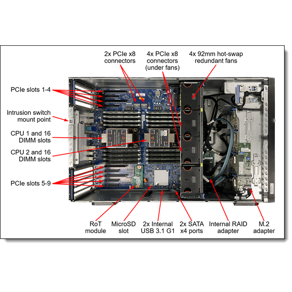 LENOVO torony szerver - ST650 V3 (2.5"), 1x 12C 4510 2.4GHz, 1x32GB, NoHDD, 9350-8i, XCC P, 1x1100W. - Image 4