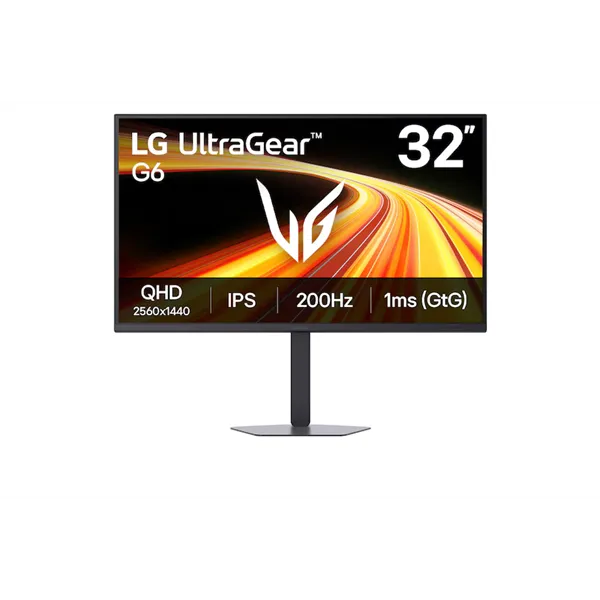 LG Monitor 32" Gamer - 32G620B-B (IPS; 16:9; 2560x1440; 200Hz; 1ms; 300cd; HDMIx2; DP; Freesync Gsync; HDR, Pivot)
