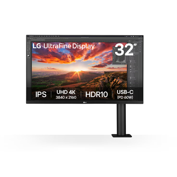LG 32" 32UN880K-B UltraFine™ 16:9 4K IPS Ergo monitor - Image 1