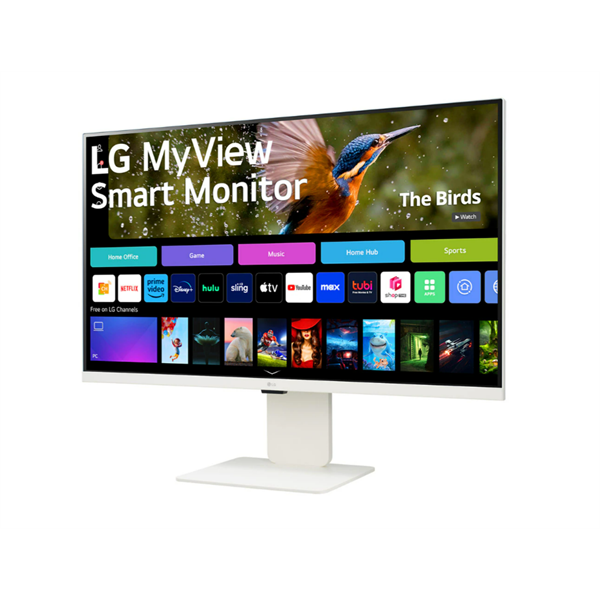 LG Smart IPS monitor 31.5" 32SR85U-W, 3840x2160, 16:9, 400cd/m2, 5ms, 2xHDMI/2xUSB/USB-C/Bluetooth/AirPlay2, hangszóró - Image 6