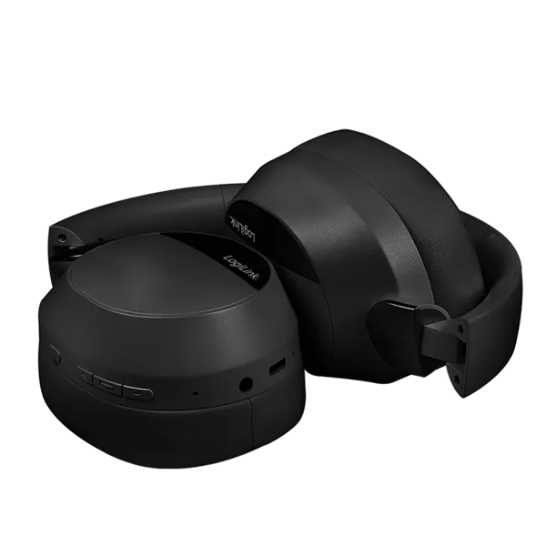 LOGILINK BT 6.0 Sound Wave Headset, ANC, 3.5 mm AUX, 15-hour battery life, Black - Image 2