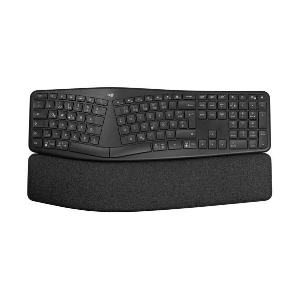 LOGITECH Billentyűzet - K860 Ergonomikus Vezeték Nélküli Grafitszürke (Logi bolt támogatás), HUN (Gravírozott)