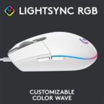 Logitech G203 Lightsync fehér gamer egér - Image 3