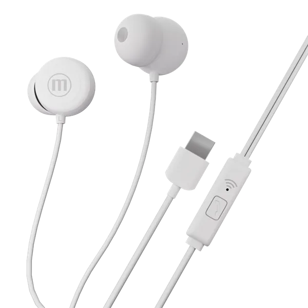 MAXELL Fülhallgató, IN-BAX, fehér, USB-C