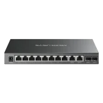 MERCUSYS Switch 12x1000Mbps(8xPOE+) + 2xSFP, Fémházas Asztali, MS112GMP