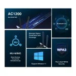 MERCUSYS Wireless Adapter PCI-Express 5.0 Dual Band AC1200 Bluetooth, MA30E - Image 3