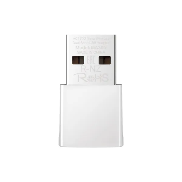 Mercusys Hálózati adapter WiFi AC1300 - MA30N (867Mbps 5GHz + 400Mpbs 2,4GHz; USB2.0; WPA3)