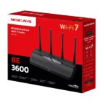 Mercusys Router WiFi BE3600 - MR27BE (2880Mbps 5GHz + 688Mbps 2,4GHz; 2x 2,5Gbps +2x 1Gbpst, WPA3; 160MHz) - Image 4