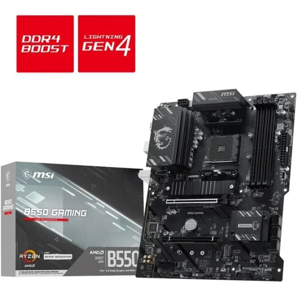 MSI Alaplap AM4 B550 GAMING AMD B550, ATX