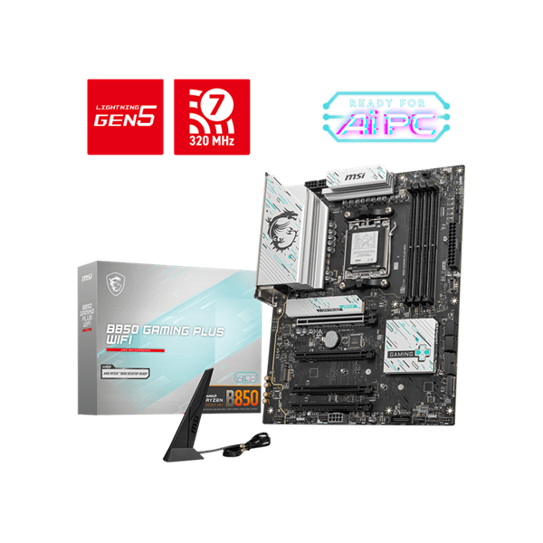 MSI_Alaplap_AM5_B850_GAMING_PLUS_WIFI_AMD_B850_ATX-i1565827.png MSI Alaplap AM5 B850 GAMING PLUS WIFI AMD B850, ATX - Image 1