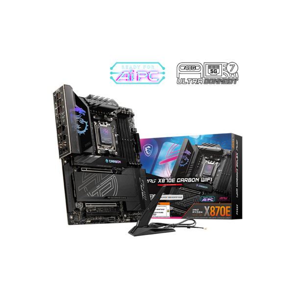 MSI_Alaplap_AM5_MPG_X870E_CARBON_WIFI_AMD_X870_ATX-i1515195.png MSI Alaplap AM5 MPG X870E CARBON WIFI AMD X870, ATX - Image 1