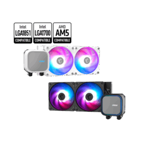 MSI CPU hűtő Coreliquid A13 240 (vízhűtés), Univerzális, fehér