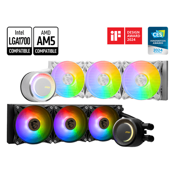 MSI CPU hűtő Coreliquid E360 2xARGB (vízhűtés), Univerzális - Image 1
