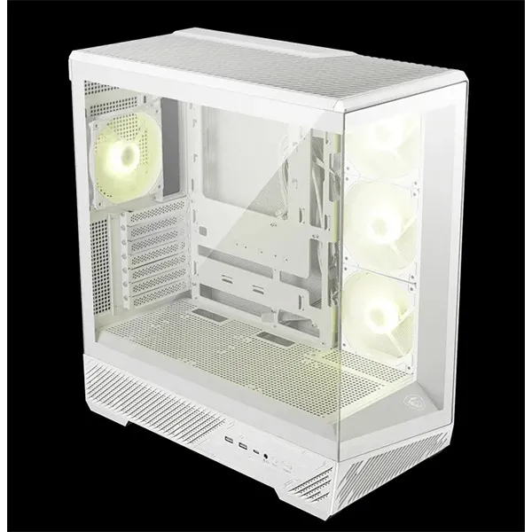 MSI Ház ATX PANO 130R PZ, 4xARGB ventilátor, Tápegység nélkül, üvegfalú, fekete