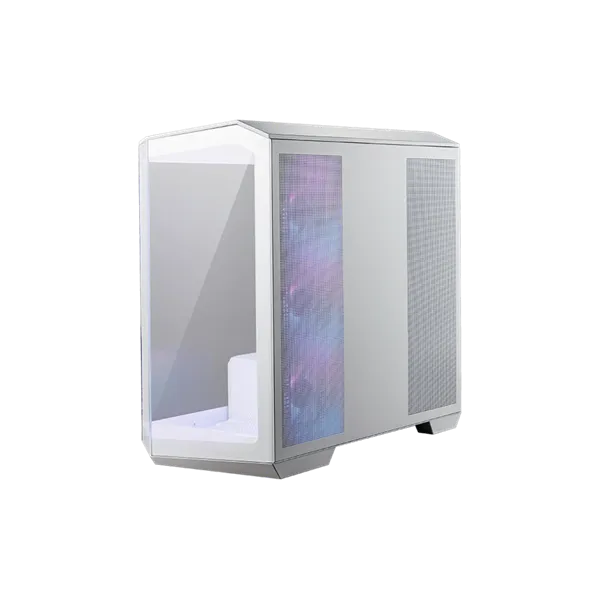 MSI Ház Micro ATX PANO M100R PZ WHITE, 4xARGB ventilátor, Tápegység nélkül, üvegfalú, fehér - Image 2