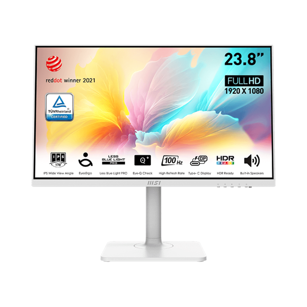 MSI_Monitor_Business_Modern_MD2412PW_238_FHD_1920x1080_IPS_100Hz_10001_CR_300cdm2_1ms_HDMI_USB-C_White-i1444262.png MSI Monitor Business Modern MD2412PW 23,8" FHD, 1920x1080, IPS, 100Hz, 1000:1 CR, 300cd/m2, 1ms, HDMI,  USB-C, White - Image 1