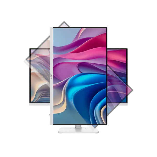MSI Monitor Business Modern MD272UPHW 27" UHD, 3840x2160, 60Hz, IPS, 4ms, HDMI, DP, USB-C, Pivot, Docking, White - Image 3