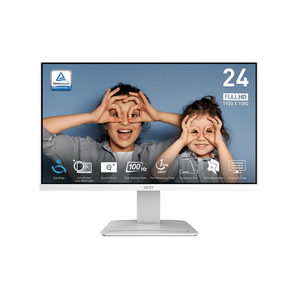 MSI_Monitor_Business_PRO_MP2412W_238_FHD_1920x1080_IPS_100Hz_40001_CR_300cdm2_1ms_HDMI_DP_White-i1531915.png MSI Monitor Business PRO MP2412W 23,8" FHD, 1920x1080, IPS, 100Hz, 4000:1 CR, 300cd/m2, 1ms, HDMI,  DP, White - Image 1