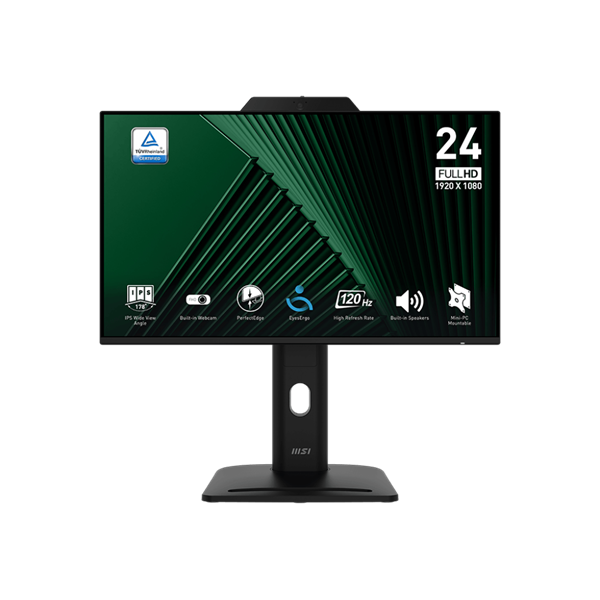 MSI_Monitor_Business_PRO_MP242PMG_238_FHD_1920x1080_IPS_169_120Hz_15001_1ms_DP_HDMI_VGA_Webcam_Black-i1681036.png MSI Monitor Business PRO MP242PMG 23,8" FHD 1920x1080, IPS, 16:9, 120Hz, 1500:1, 1ms, DP, HDMI, VGA, Webcam, Black - Image 1