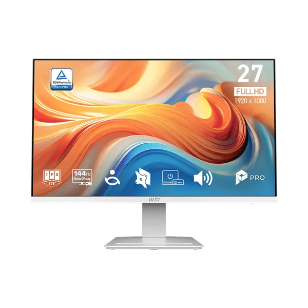 MSI Monitor Business PRO MP273W E14A 27" FHD 1920x1080, IPS 16:9 144Hz, 4ms, 1000:1, HDMI, DP, VGA, White