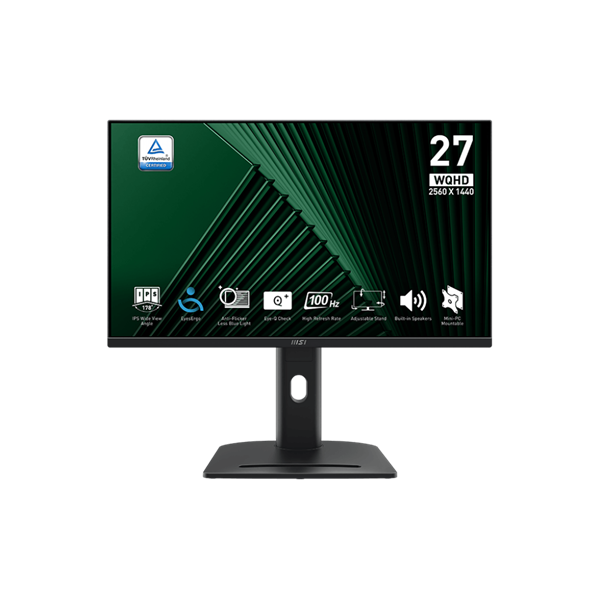 MSI Monitor Business PRO MP275QPG 27" QHD 2560x1440, IPS 16:9 100Hz, 1 ms, 2x HDMI, DP,  Black - Image 4