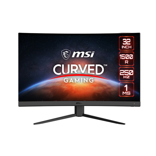 MSI Monitor GAMING G32C4X Ívelt VA LED 31,5" FHD 1920x1080, 16:9, 3000:1 CR, 300cd/m2, 1ms, 250Hz, DP, HDMI - Image 1