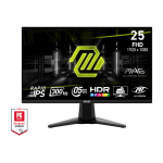 MSI Monitor GAMING MAG 255XF 24,5" FHD Rapid IPS 1920x1080, 16:9, 300Hz, 1000:1, 0,5ms, 2x HDMI, DP, Black