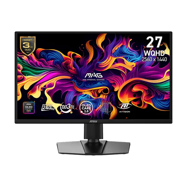 MSI Monitor GAMING MAG 272QP QD-OLED X24 26,5" WQHD 2560x1440, 240Hz, 150000:1 CR, 0,03ms, 2x HDMI, DP