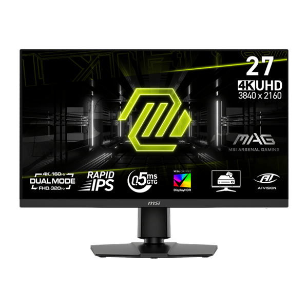 MSI Monitor GAMING MAG 272URDF E16 RapidIPS 27" UHD 3840x2160, 1000:1 CR, 400cd/m2, 0,5ms, 320/160Hz, DP, 2x HDMI, USB-C