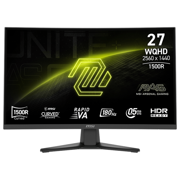 MSI_Monitor_GAMING_MAG_275CQF_E18_Ivelt_27_WQHD_2560x1440_180Hz_Rapid_VA_1500R_50001_05ms_2x_HDMIDP_USB-C-i1683318.png MSI Monitor GAMING MAG 275CQF E18 Ívelt 27" WQHD 2560x1440 180Hz Rapid VA 1500R, 5000:1, 0,5ms, 2x HDMI,DP, USB-C - Image 1