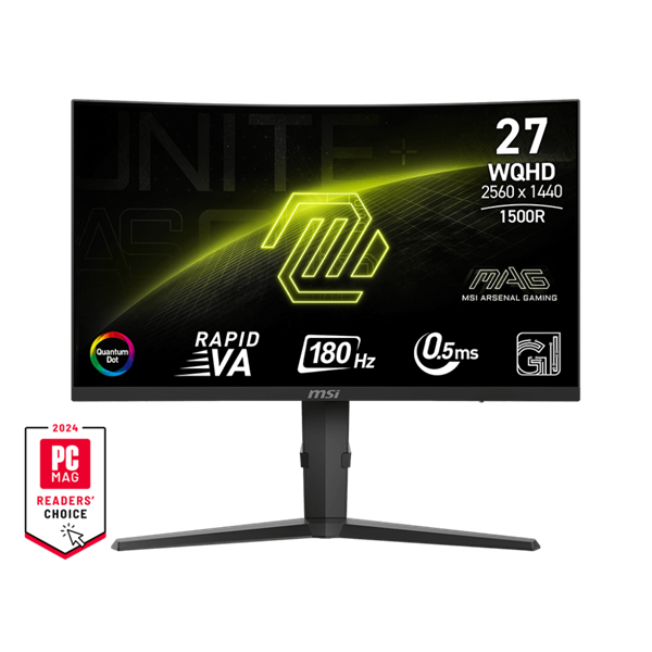 MSI Monitor GAMING MAG 275CQRF QD E2 Ívelt 27" WQHD 2560x1440 180Hz Rapid VA 1500R, 5000:1, 0,5ms, 2x HDMI,DP, USB-C - Image 1