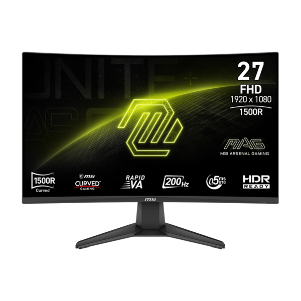 MSI Monitor GAMING MAG 276CF E20 27" Rapid VA FHD 1920x1080 16:9, 4000:1, 280Hz 2x HDMI, DP, Black - Image 1