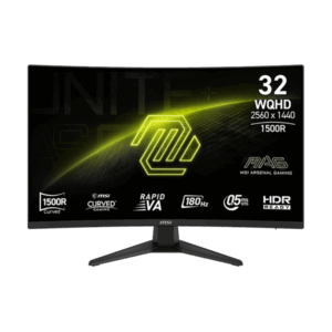 MSI Monitor GAMING MAG 321CQF E18 31,5" Ívelt Rapid VA WQHD 2560x1440, 16:9 180Hz 0,5ms 3500:1, 2x HDMI, DP, USB-C